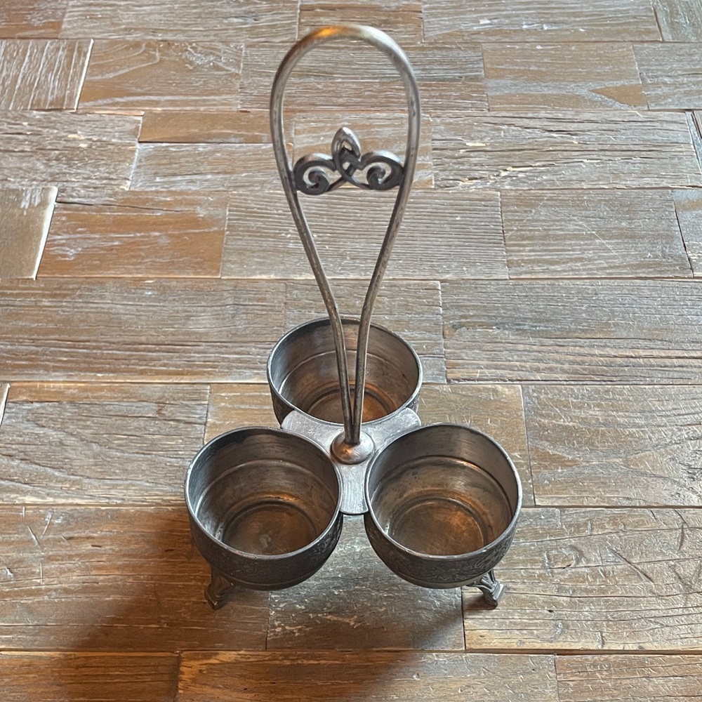 Vintage Hartford Silverplate Company Quadplate Cruet Stand🖤